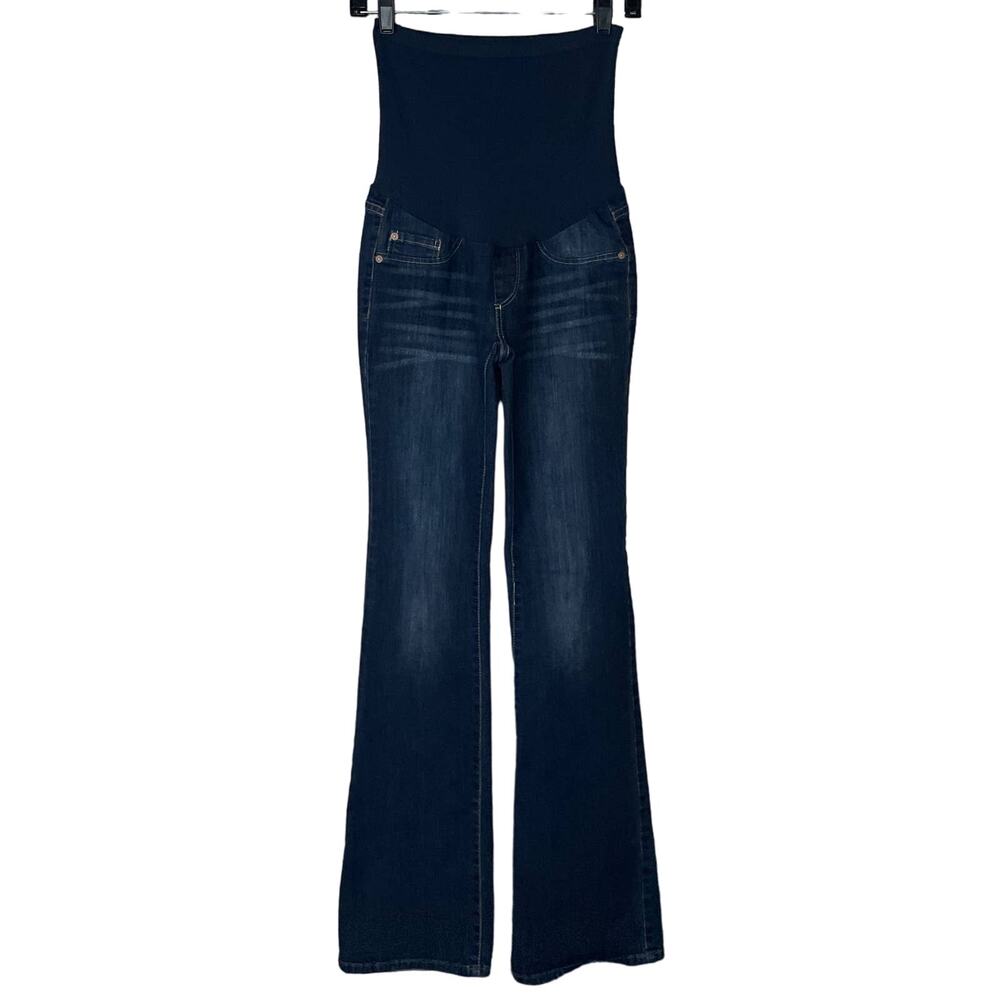 A Pea In The Pod Secret Fit Belly Dark Blue Denim Bootcut Jeans Size Small